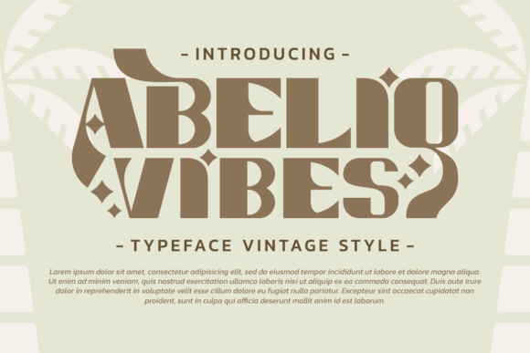 Abeliq Vibes: A Bold Display Font for Authentic Branding