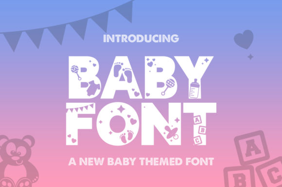 Baby Font: Bold, Chunky Display Typography for Kids' Designs