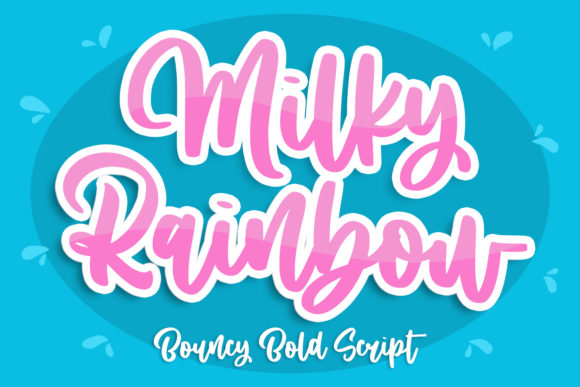 Discover the Joyful Charm of Milky Rainbow Display Font