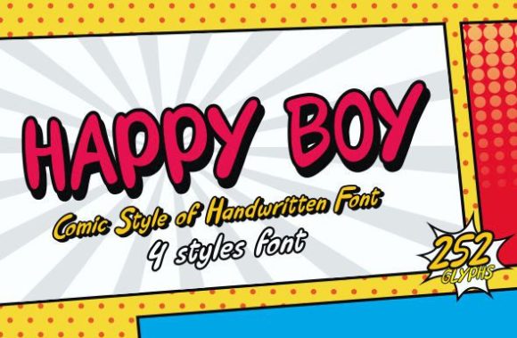 Happy Boy: A Simple and Neat Lettered Display Font