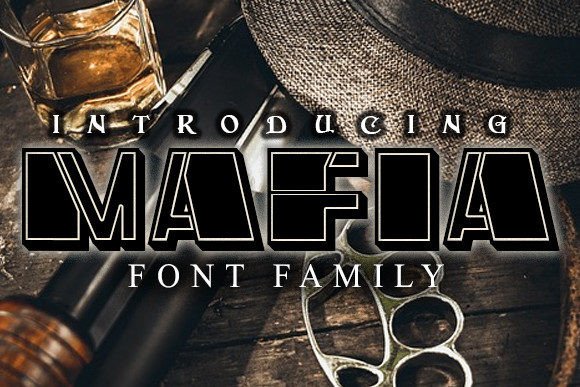 Mafia: A Stylish 3D Display Font for Bold Designs