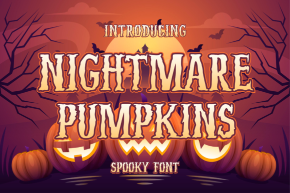 Nightmare Pumpkins: A Bold Halloween Display Font