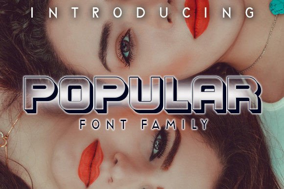 Popular: A Stylish Square Display Font for Modern Projects